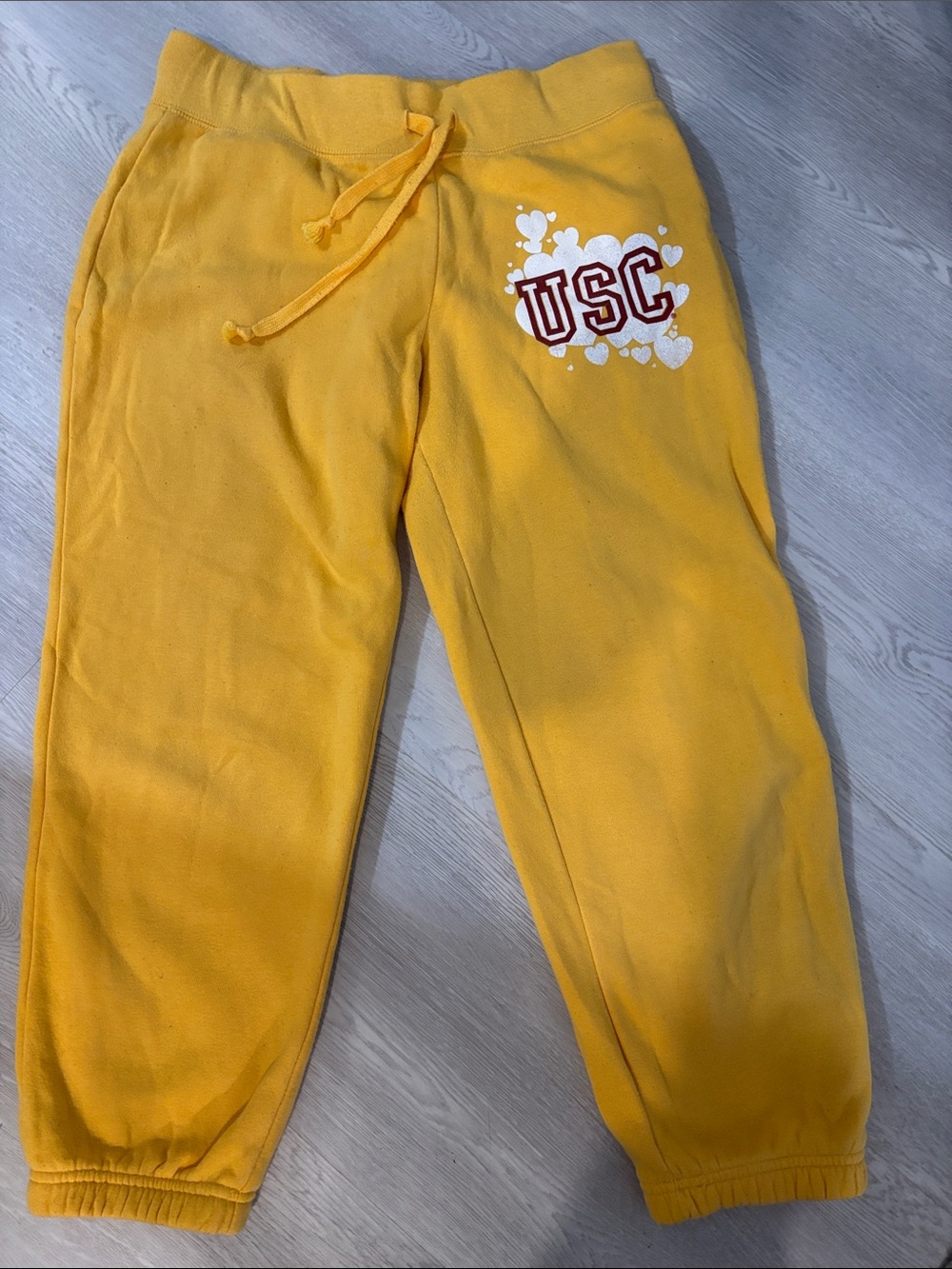 VS Pink Yellow Drawstring Sweatpants